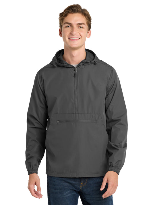 Men's Packable Anorak Jacket - JST66 - Graphite