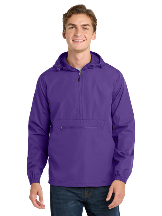 Men's Packable Anorak Jacket - JST66 - Purple