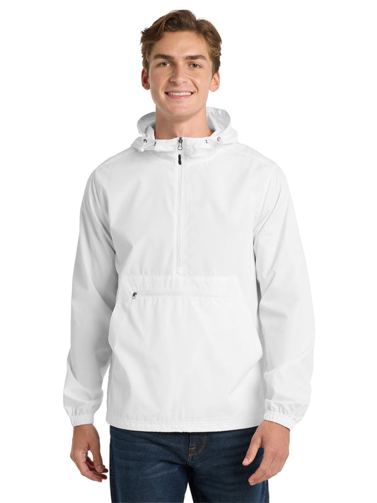 Men's Packable Anorak Jacket - JST66 - White