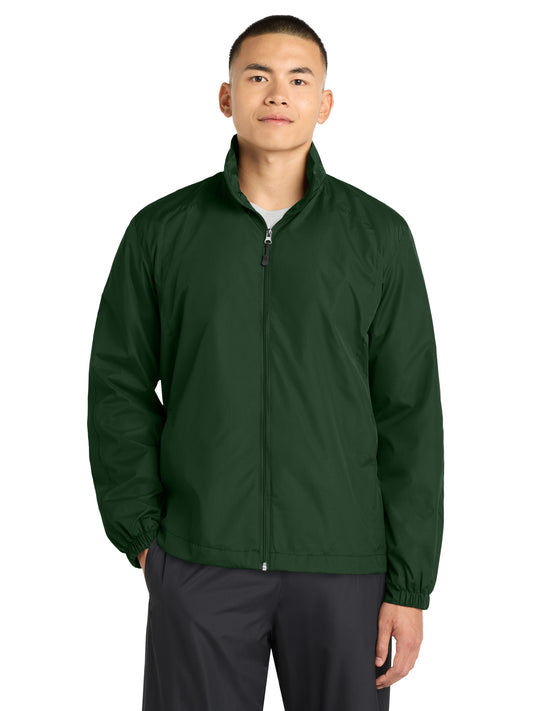Men's Full-Zip Wind Jacket - JST70 - Forest Green