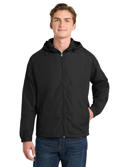 Men's Hooded Raglan Jacket - JST73 - Black