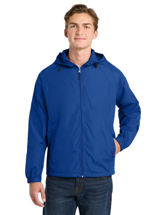 Men's Hooded Raglan Jacket - JST73 - True Royal