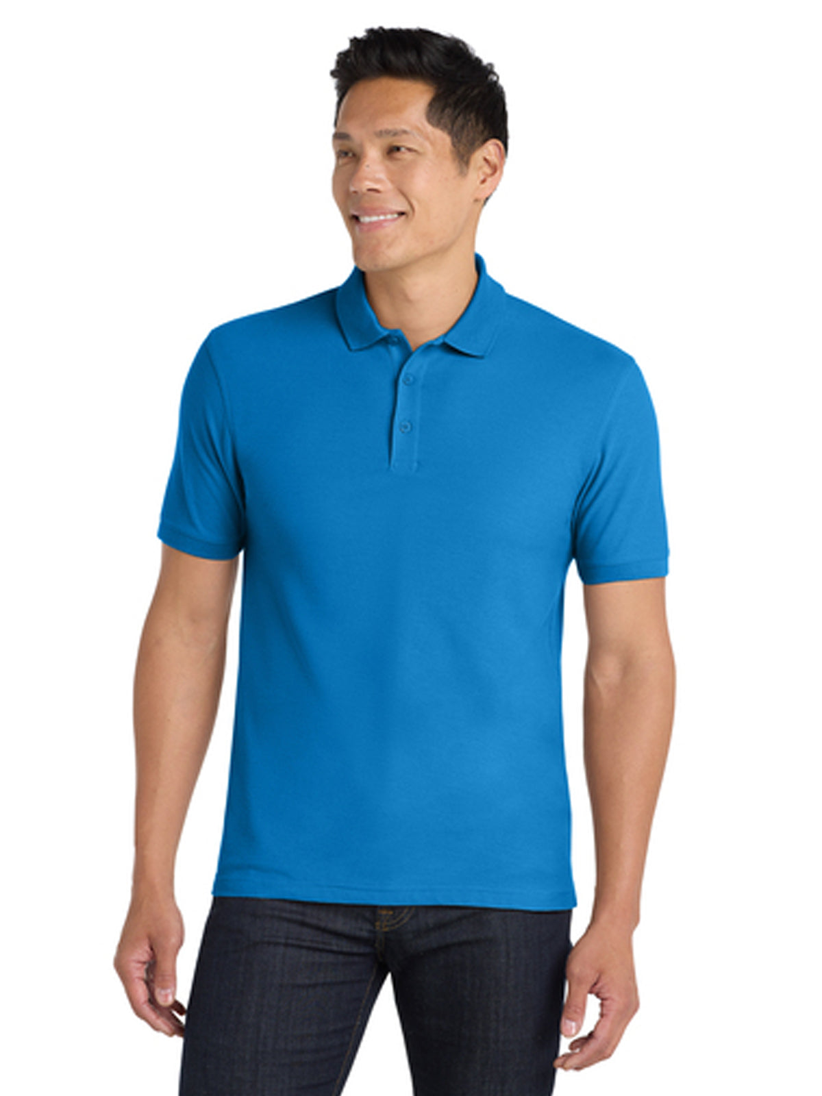 Men's Classic Pique Polo Shirt - K100 - Coastal Blue