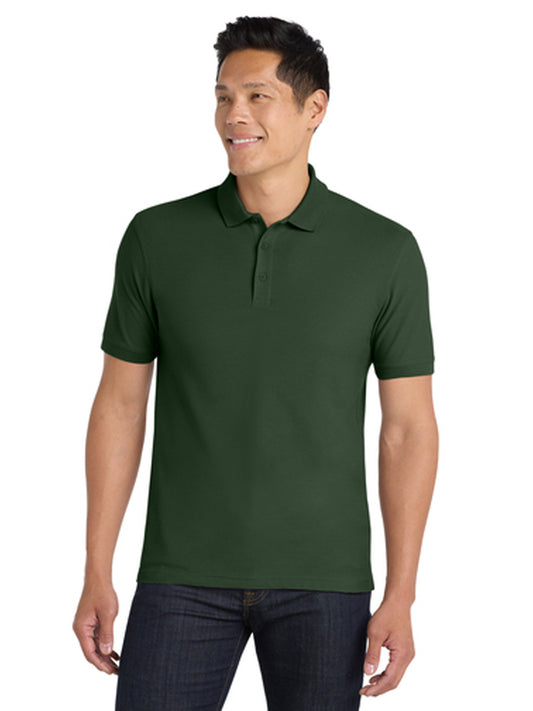 Men's Classic Pique Polo Shirt - K100 - Deep Forest Green
