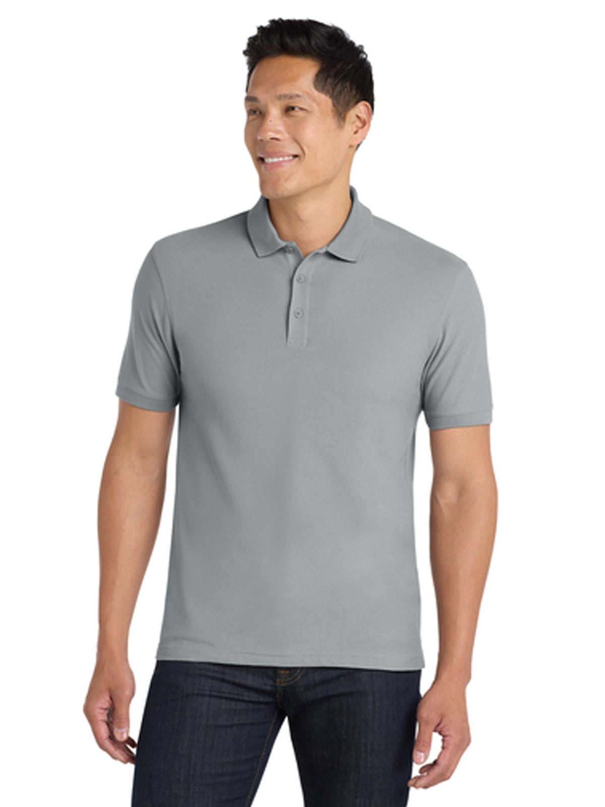Men's Classic Pique Polo Shirt - K100 - Gusty Grey