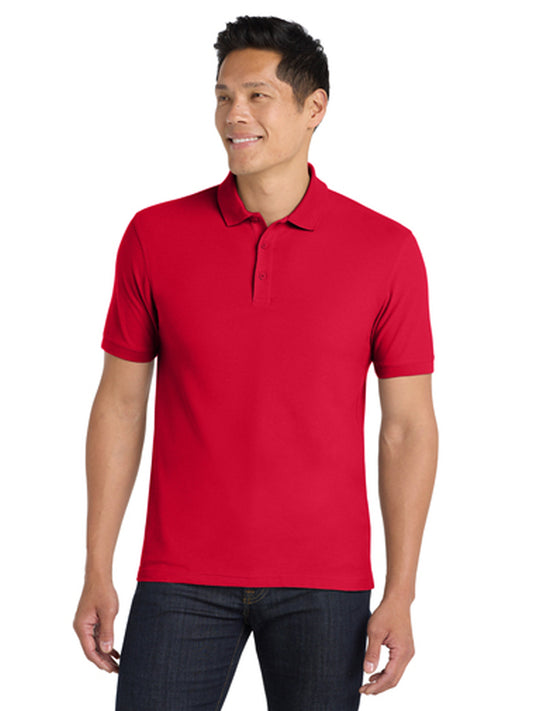 Men's Classic Pique Polo Shirt - K100 - Rich Red