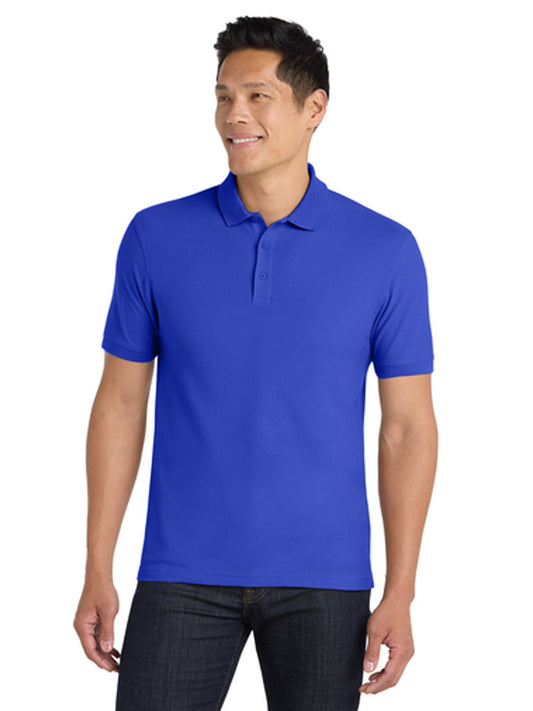 Men's Classic Pique Polo Shirt - K100 - True Royal
