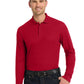 Men's Long Sleeve Core Classic Pique Polo - K100LS - Rich Red