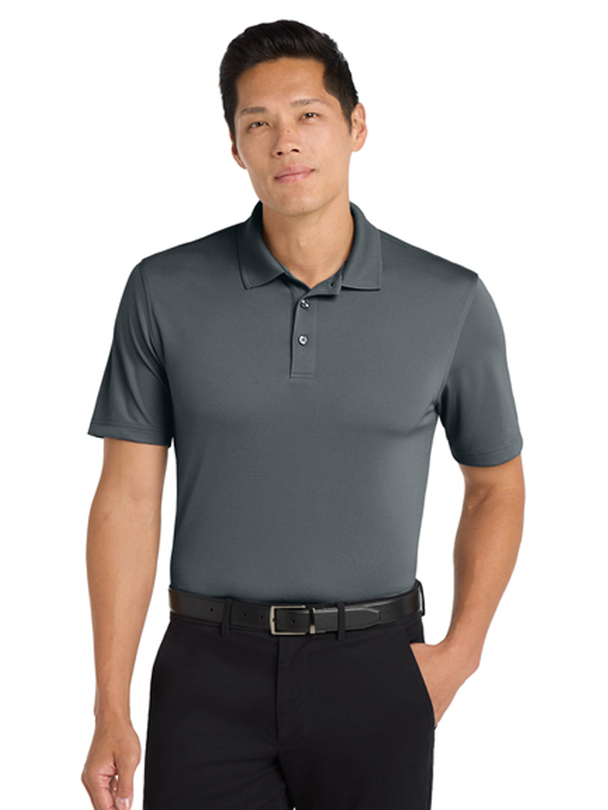 Men's Pocketless Micro-Mesh Polo - K110 - Graphite