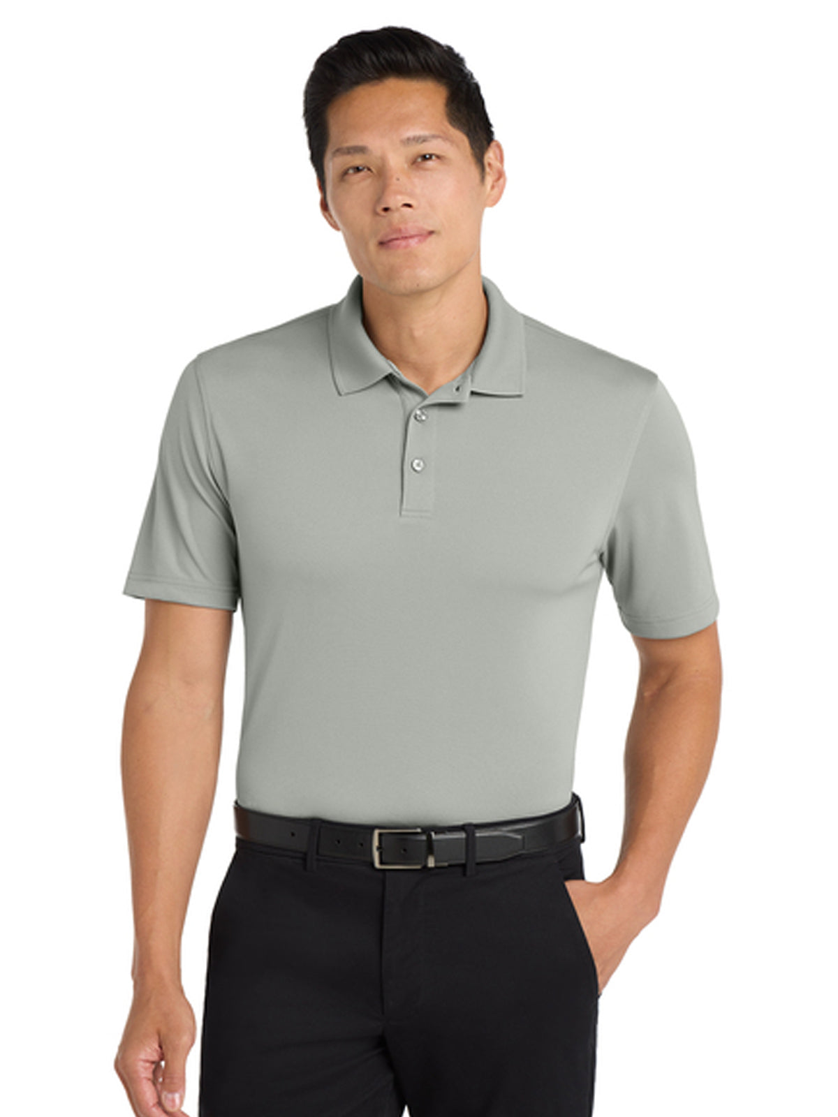 Men's Pocketless Micro-Mesh Polo - K110 - Gusty Grey