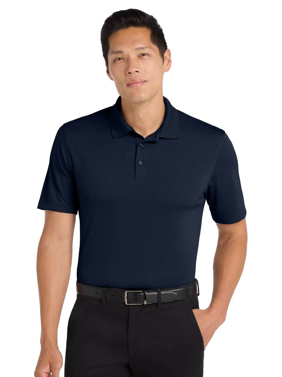 Men's Pocketless Micro-Mesh Polo - K110 - River Blue Navy