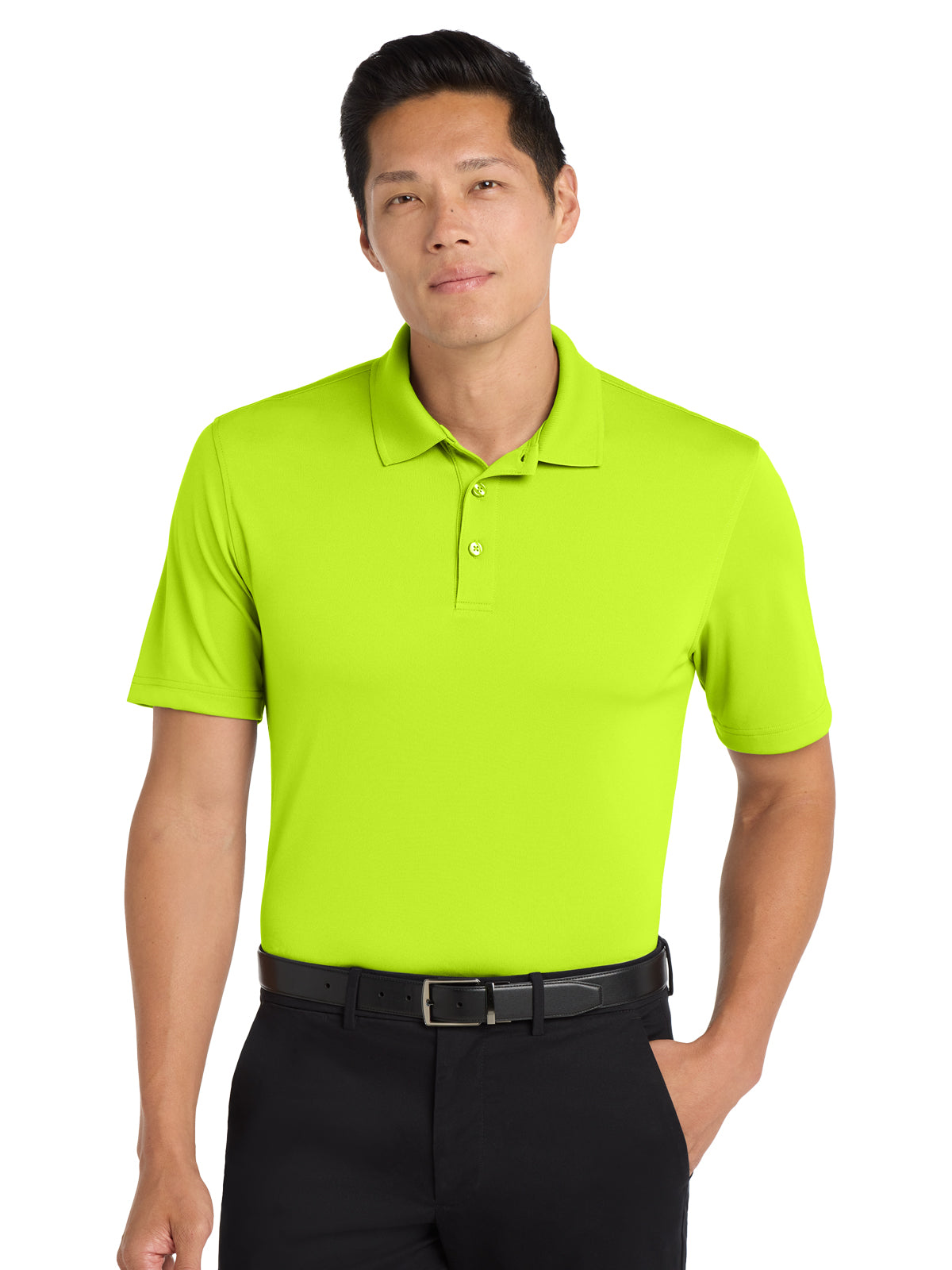 Men's Pocketless Micro-Mesh Polo - K110 - Safety Yellow