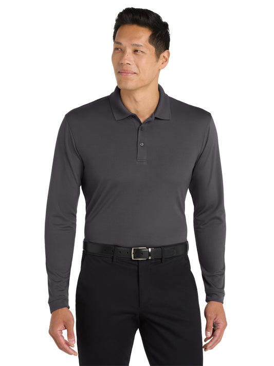 Men's Dry Zone UV Micro-Mesh Long Sleeve Polo - K110LS - Graphite