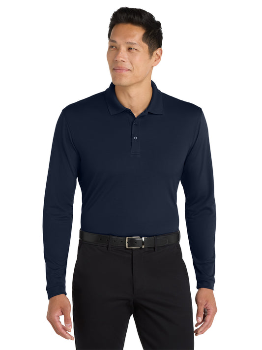 Men's Dry Zone UV Micro-Mesh Long Sleeve Polo - K110LS - River Blue Navy