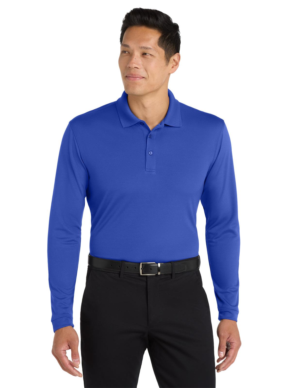 Men's Dry Zone UV Micro-Mesh Long Sleeve Polo - K110LS - True Royal