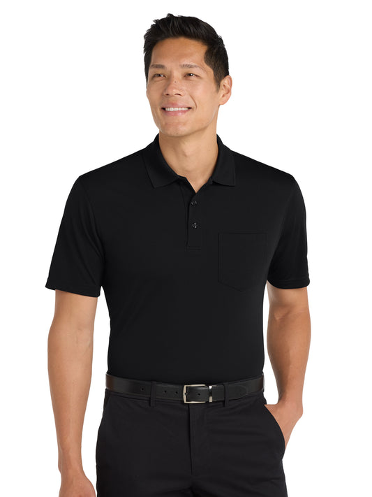 Men's Dry Zone UV Micro-Mesh Pocket Polo - K110P - Deep Black