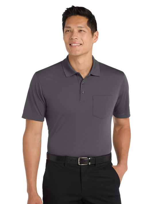 Men's Dry Zone UV Micro-Mesh Pocket Polo - K110P - Graphite