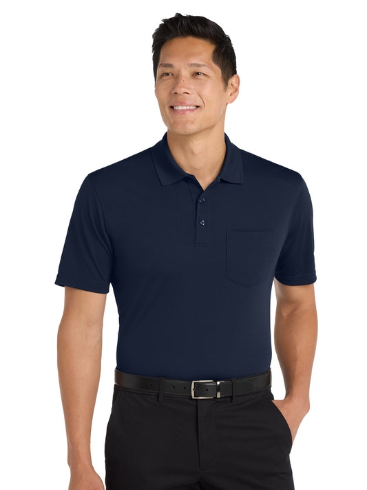 Men's Dry Zone UV Micro-Mesh Pocket Polo - K110P - River Blue Navy
