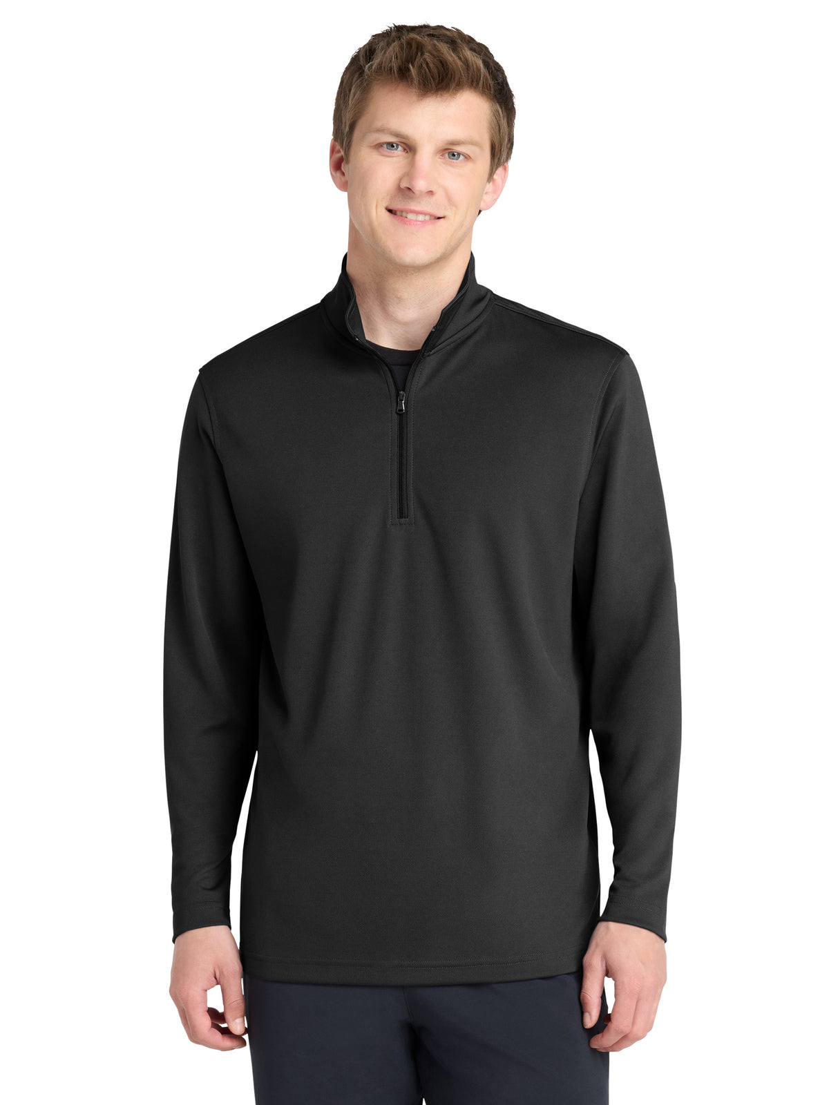 Men's Pocketless UV Micro-Mesh 1/4-Zip Sweatshirt - K112 - Deep Black