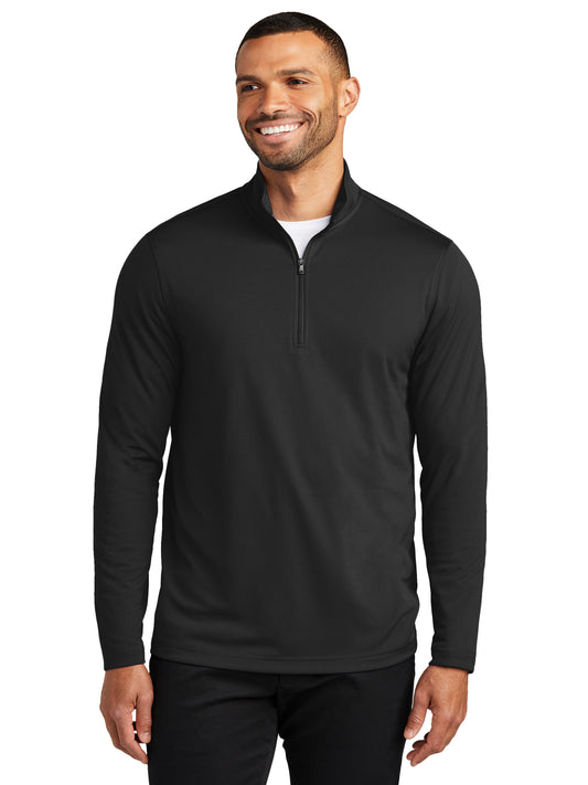 Men's Pocketless UV Micro-Mesh 1/4-Zip Sweatshirt - K112 - Deep Black