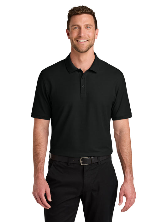 Men's Pocketless Wearever Signature Polo - K200 - Deep Black