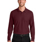 Men's Wearever Signature Pique Long Sleeve Polo - K200LS - Burgundy