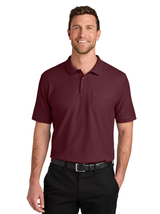 Men's 1-Pocket Wearever Signature Polo - K200P - Burgundy