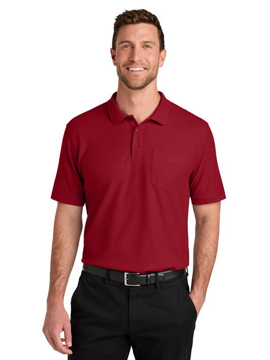 Men's 1-Pocket Wearever Signature Polo - K200P - Rich Red