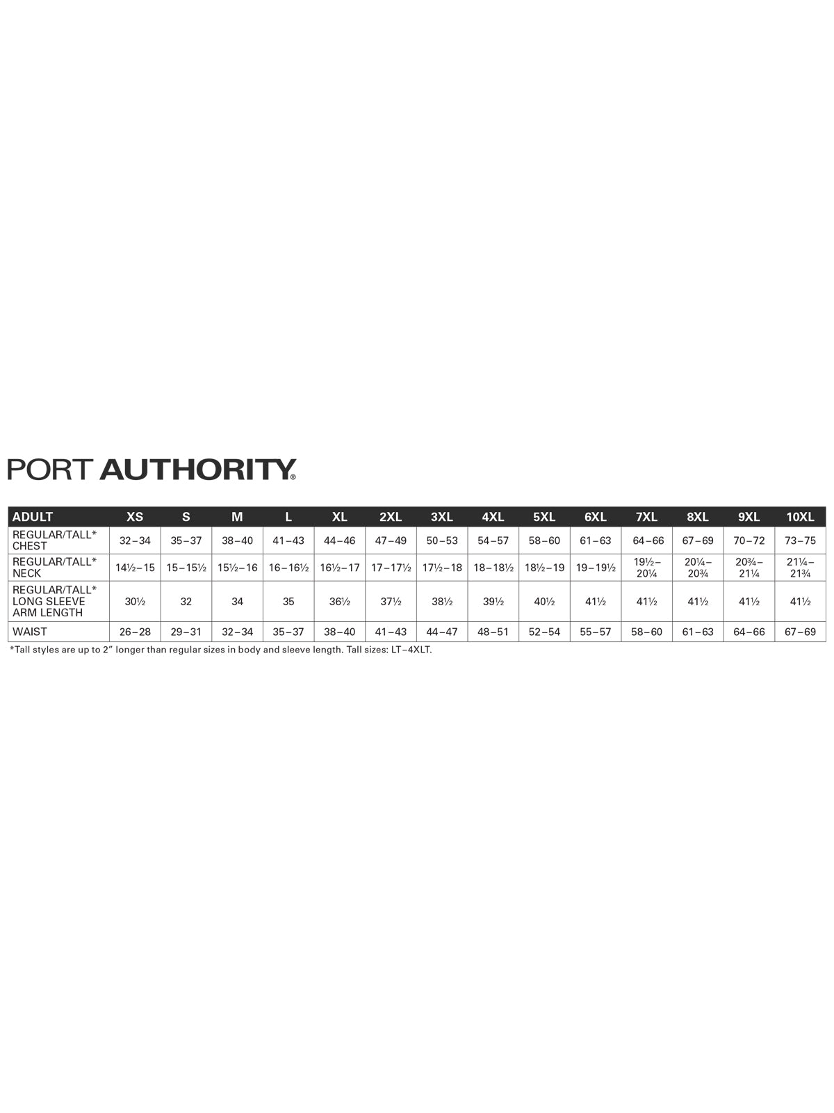 SIZECHART
