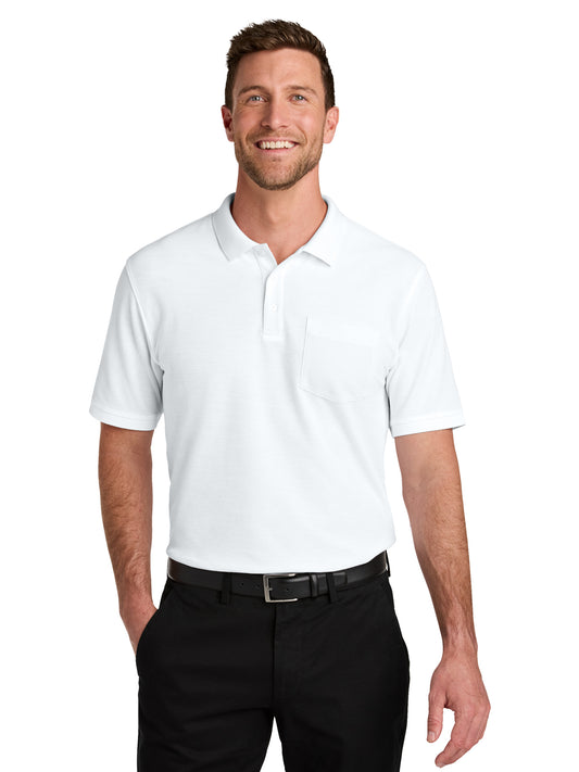 Men's 1-Pocket Wearever Signature Polo - K200P - White