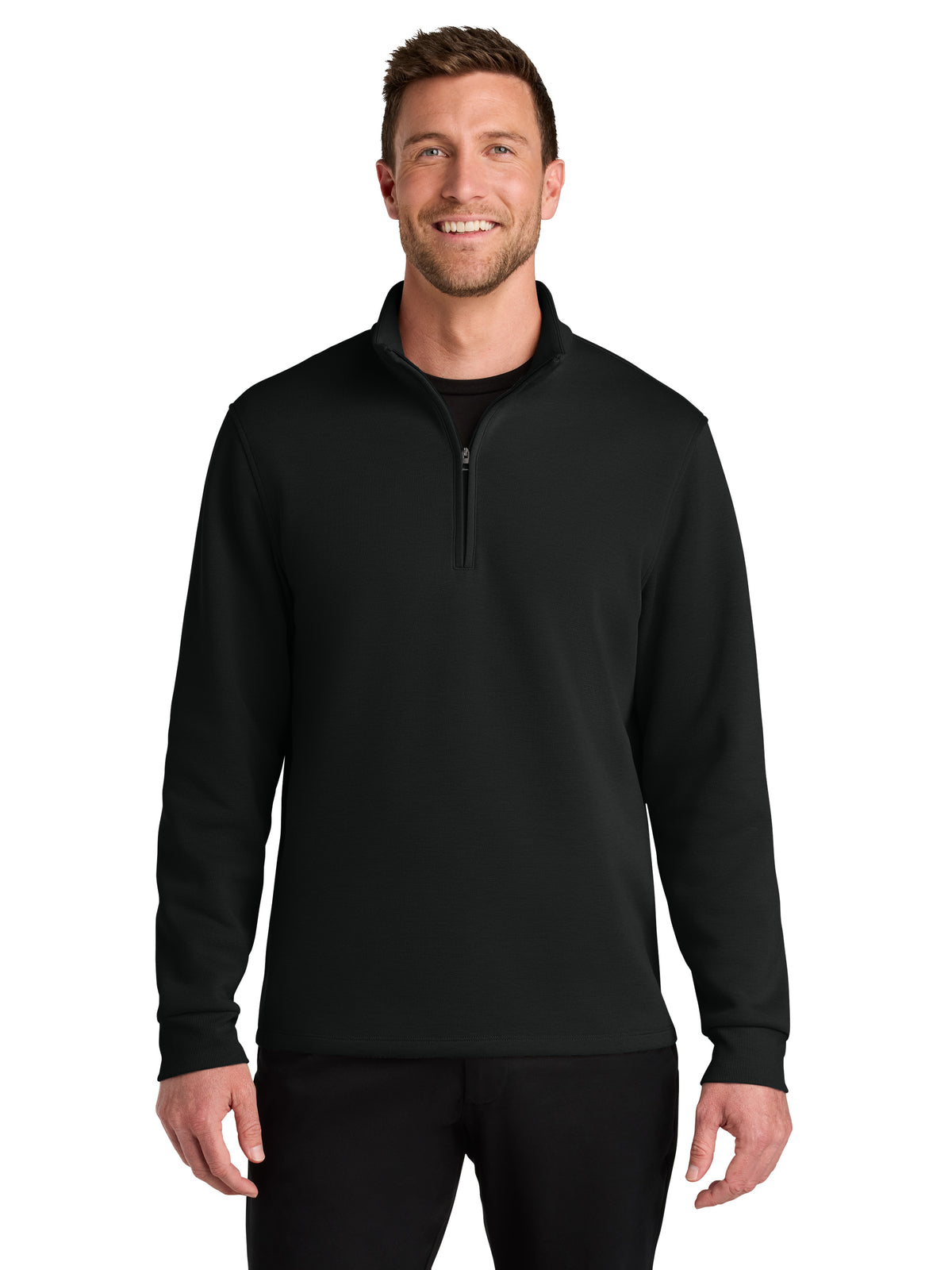 Men's Wearever Signature 1/4-Zip Sweatshirt - K210 - Deep Black