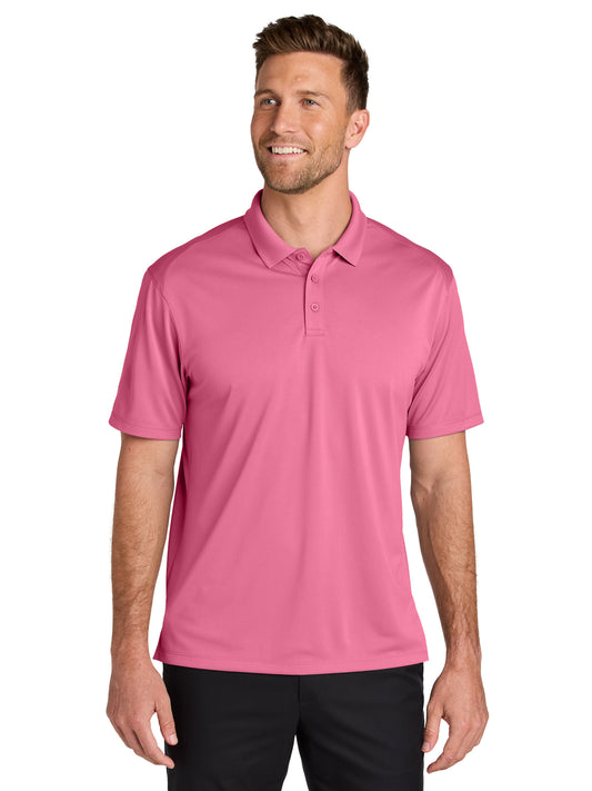 Men's Pocketless Moisture Wicking Polo - K240 - Awareness Pink