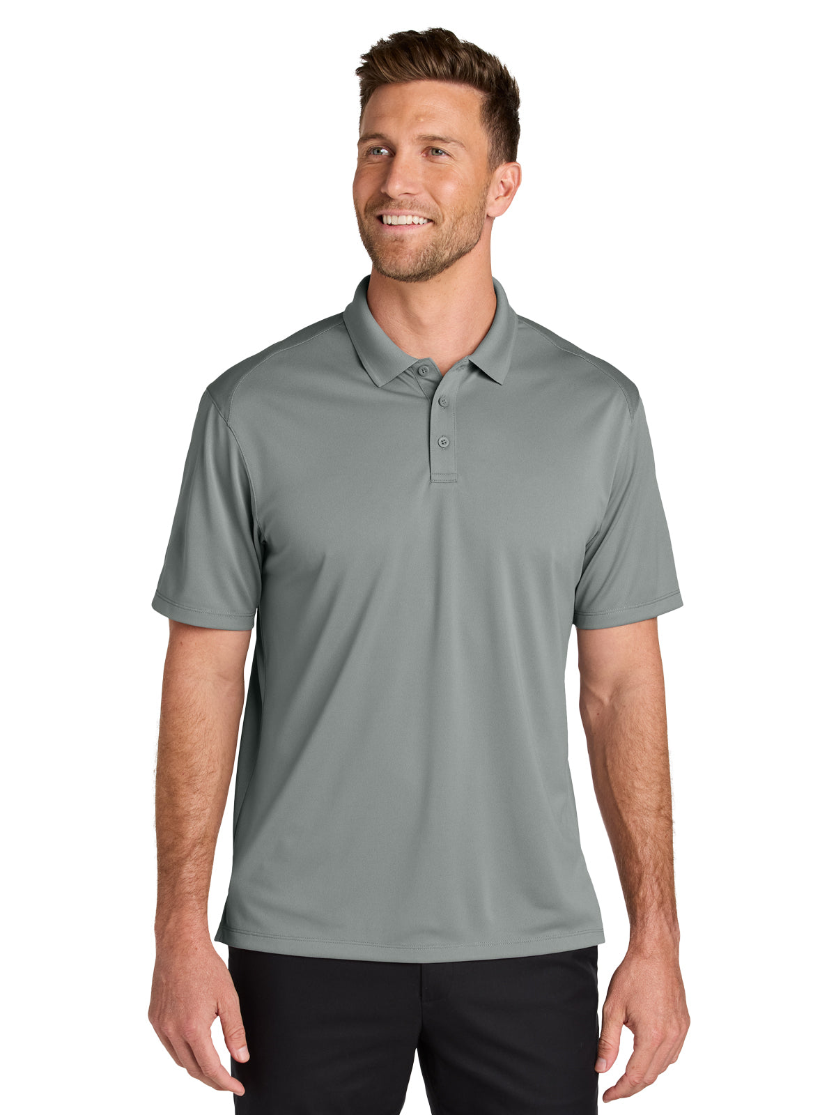 Men's Pocketless Moisture Wicking Polo - K240 - Gusty Grey