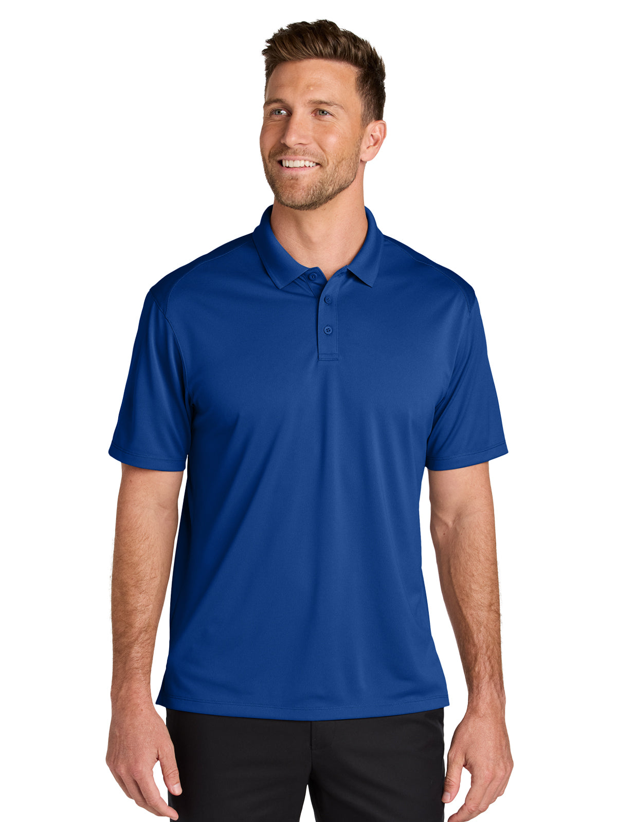 Men's Pocketless Moisture Wicking Polo - K240 - True Royal