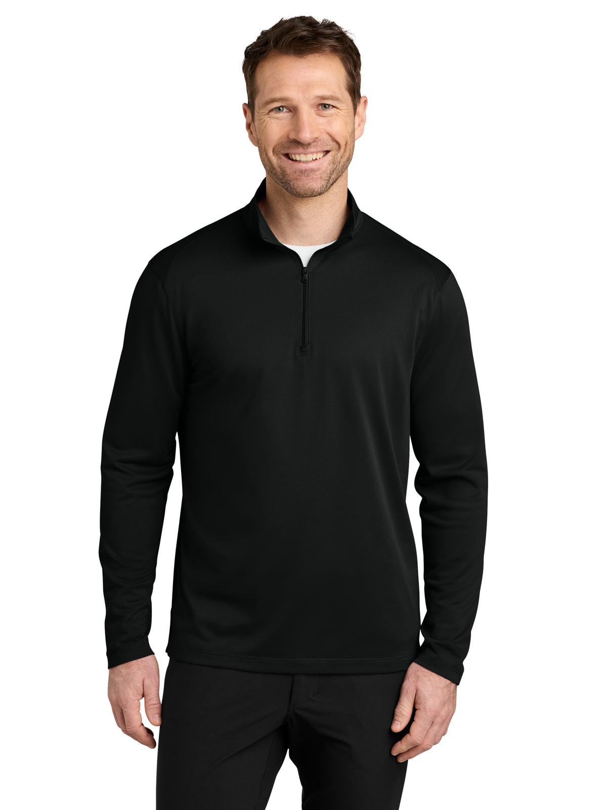 Men's Wearever Performance Pique 1/4-Zip Sweatshirt - K241 - Deep Black