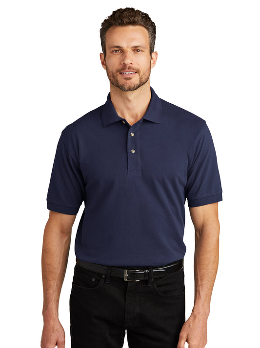 Men's Heavyweight Pique Polo - K420 - Navy