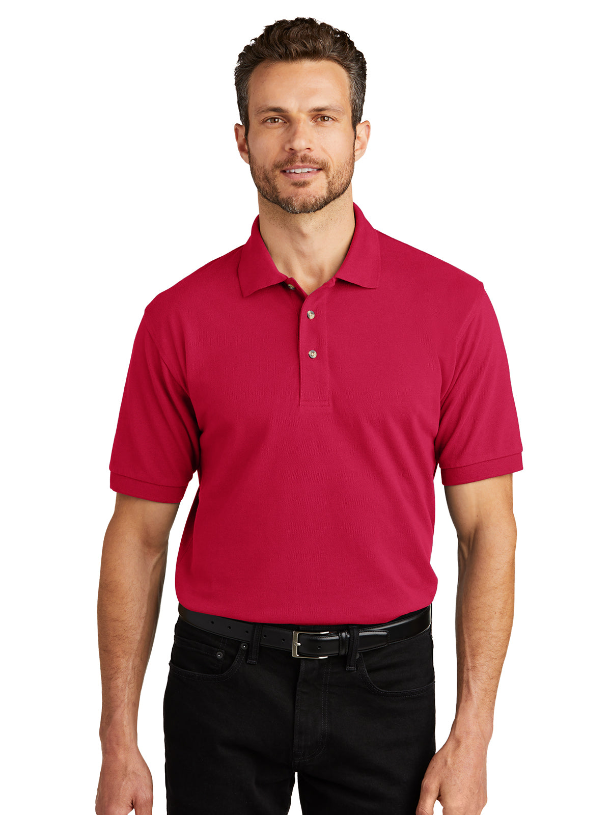 Men's Heavyweight Pique Polo - K420 - Red