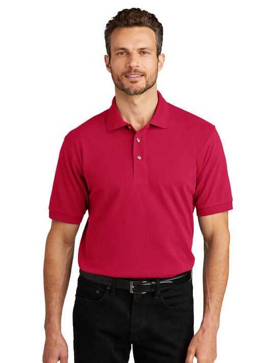 Men's Heavyweight Pique Polo - K420 - Red