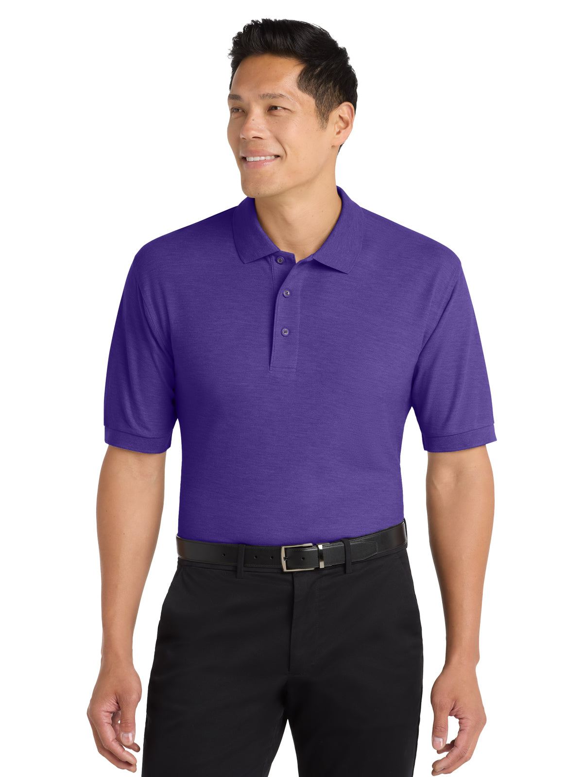 Men's Stretch Pique Polo - K500 - Purple