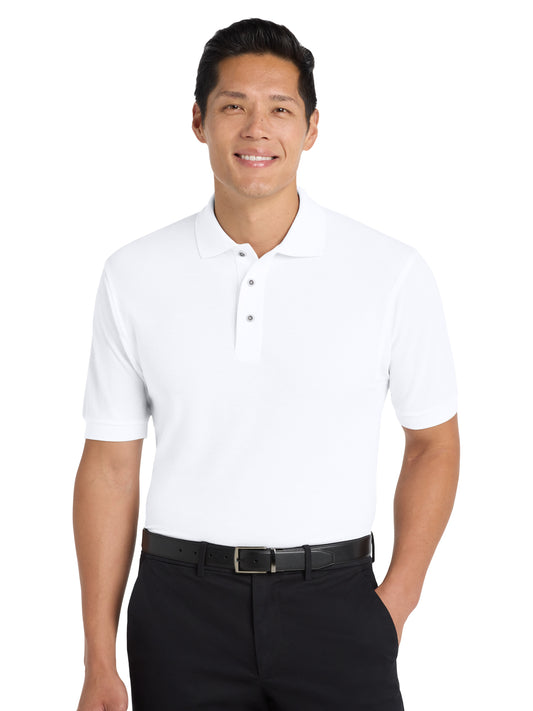 Men's Stretch Pique Polo - K500 - White