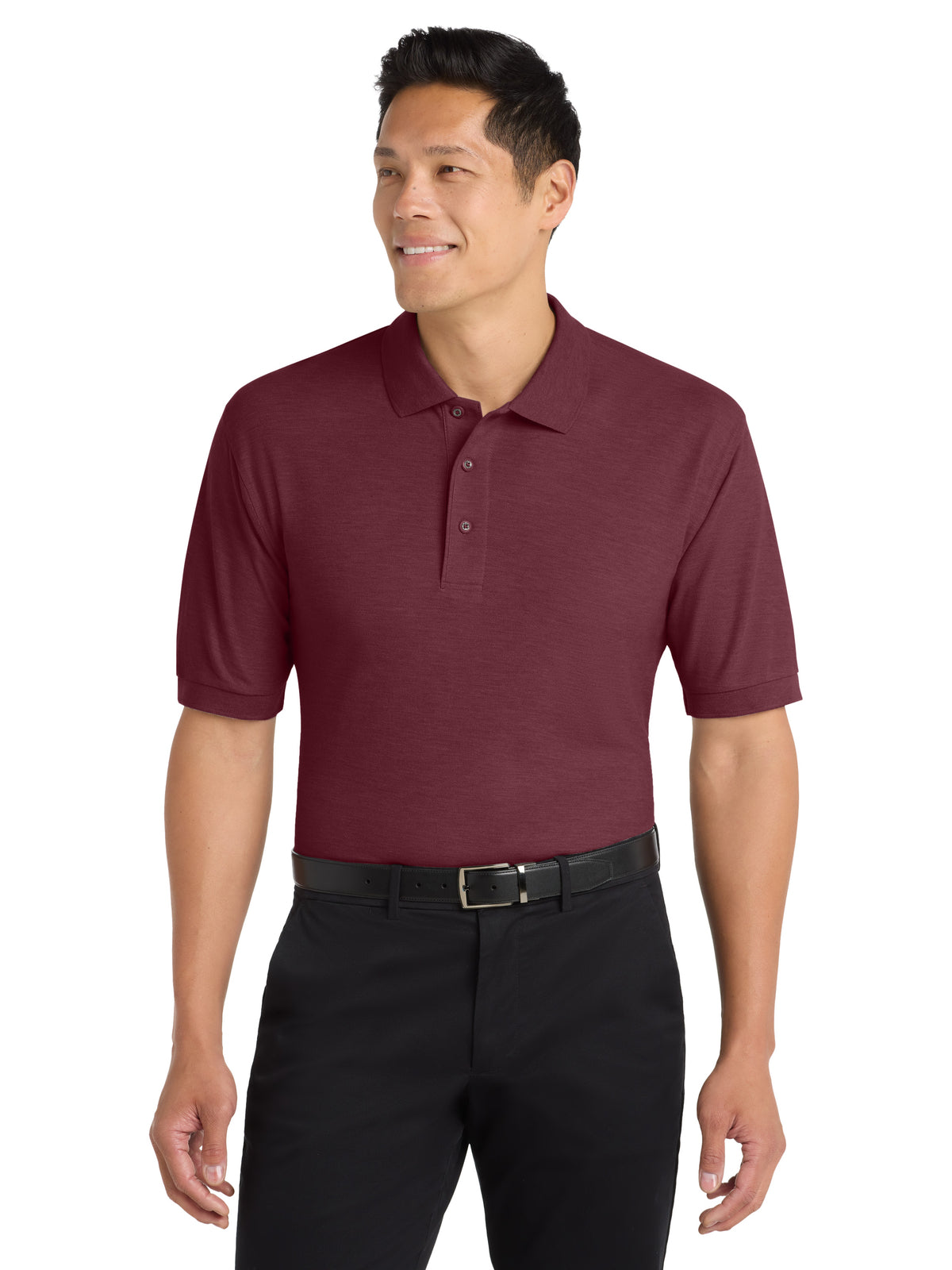 Men's Extended Size Silk Touch Polo - K500ES - Burgundy