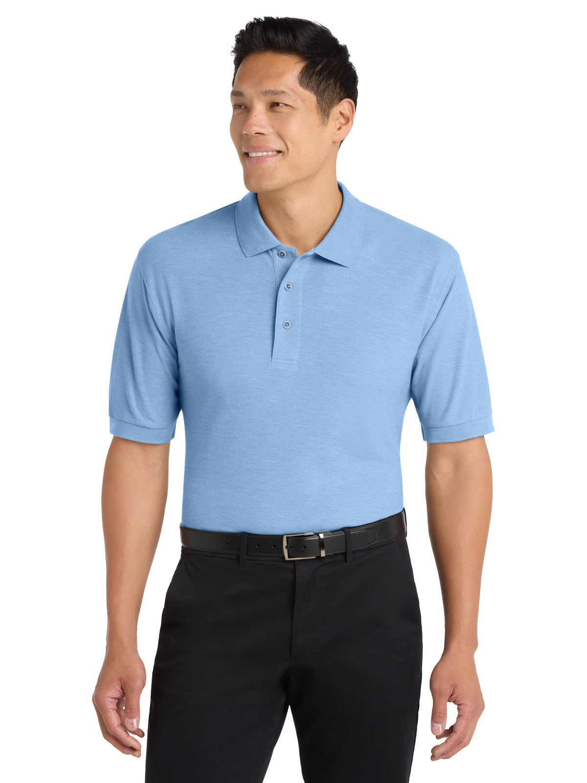 Men's Extended Size Silk Touch Polo - K500ES - Light Blue