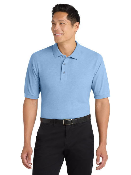 Men's Extended Size Silk Touch Polo - K500ES - Light Blue