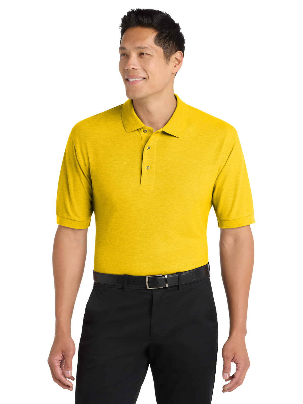 Men's Extended Size Silk Touch Polo - K500ES - Sunflower Yellow