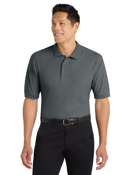 Men's Extended Size Silk Touch Polo - K500ES - Steel Grey