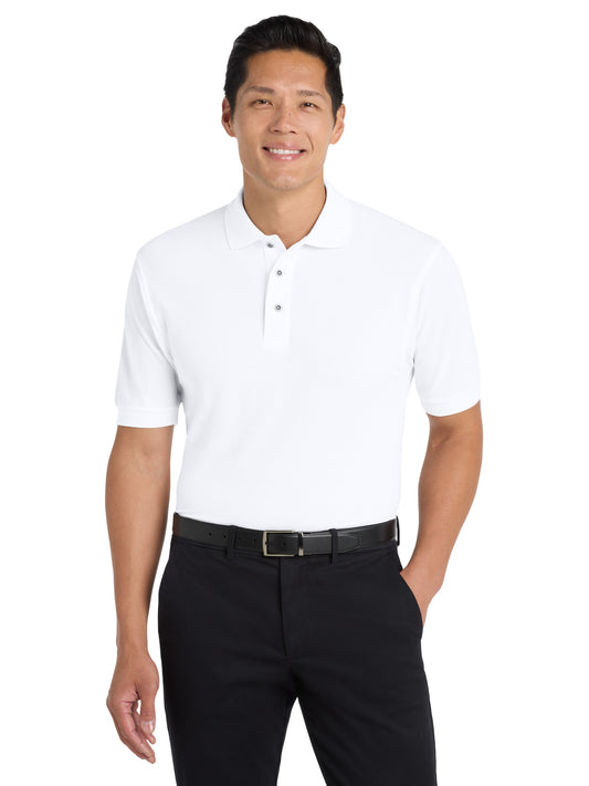 Men's Extended Size Silk Touch Polo - K500ES - White