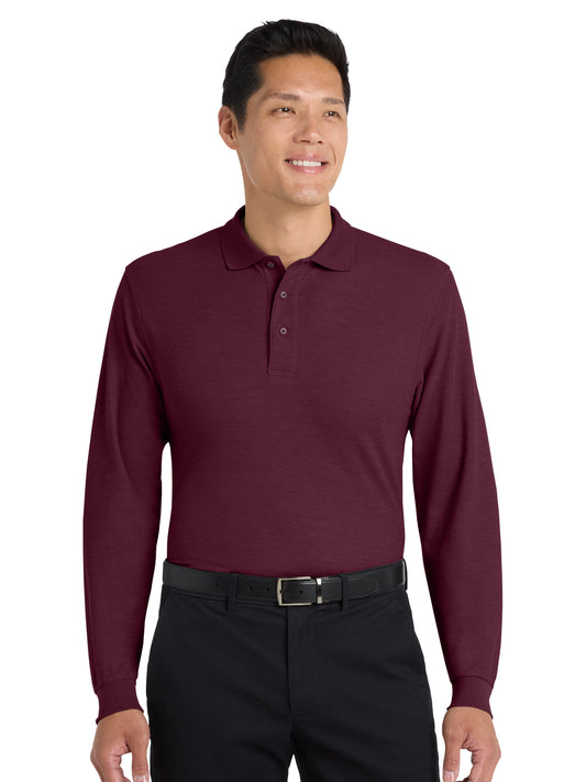 Men's Long Sleeve Polo - K500LS - Burgundy
