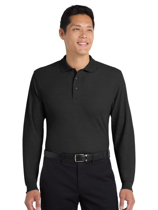 Men's Long Sleeve Polo - K500LS - Black
