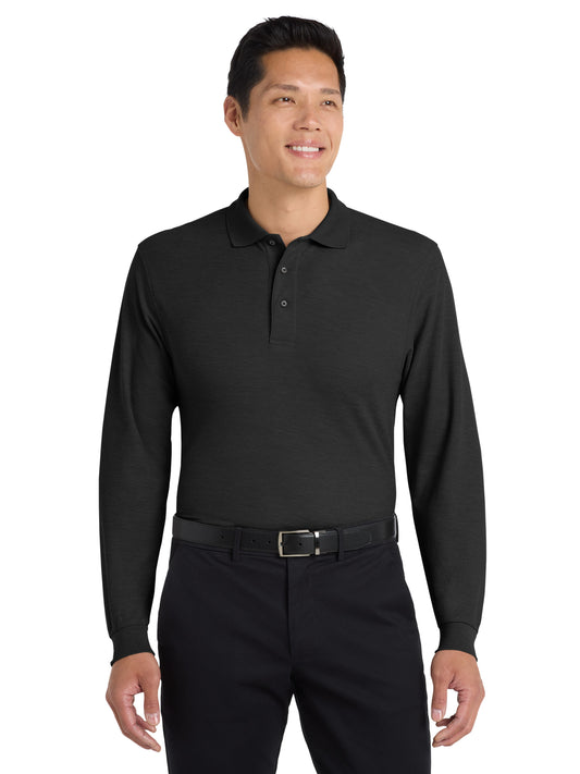 Men's Long Sleeve Polo - K500LS - Black