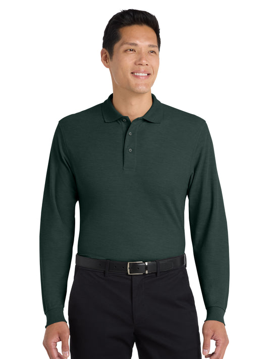 Men's Long Sleeve Polo - K500LS - Dark Green